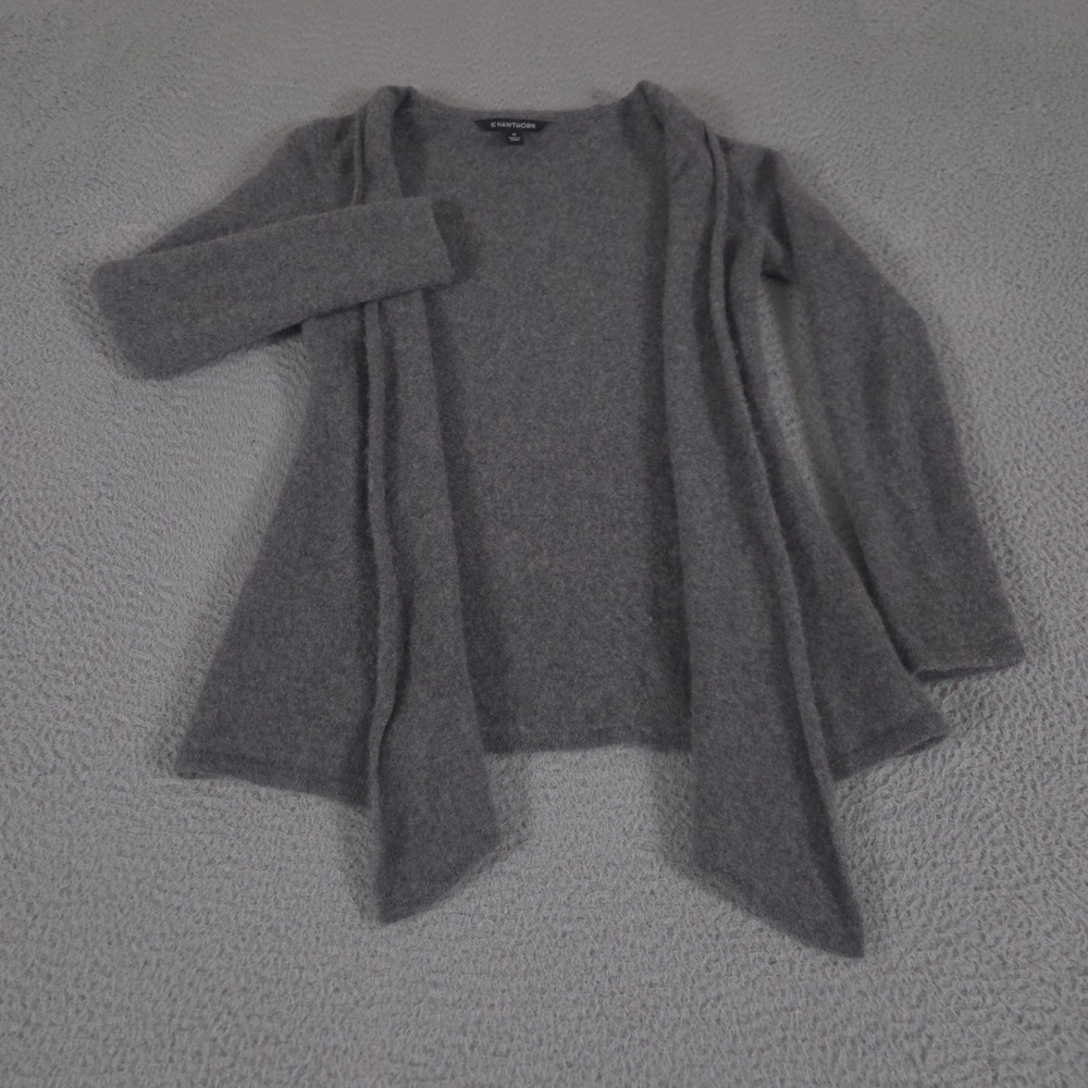 41 Hawthorn Sweater Womens XS Gray 100% Cashmere Cardigan Waterfall Drape Soft